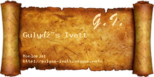 Gulyás Ivett névjegykártya